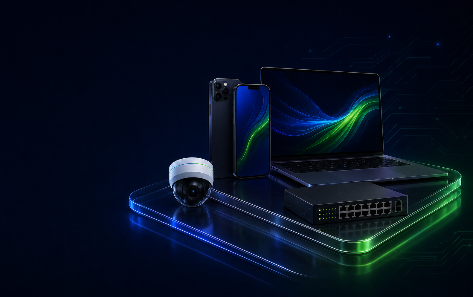 Premium laptop, smartphones, CCTV camera and networking equipment